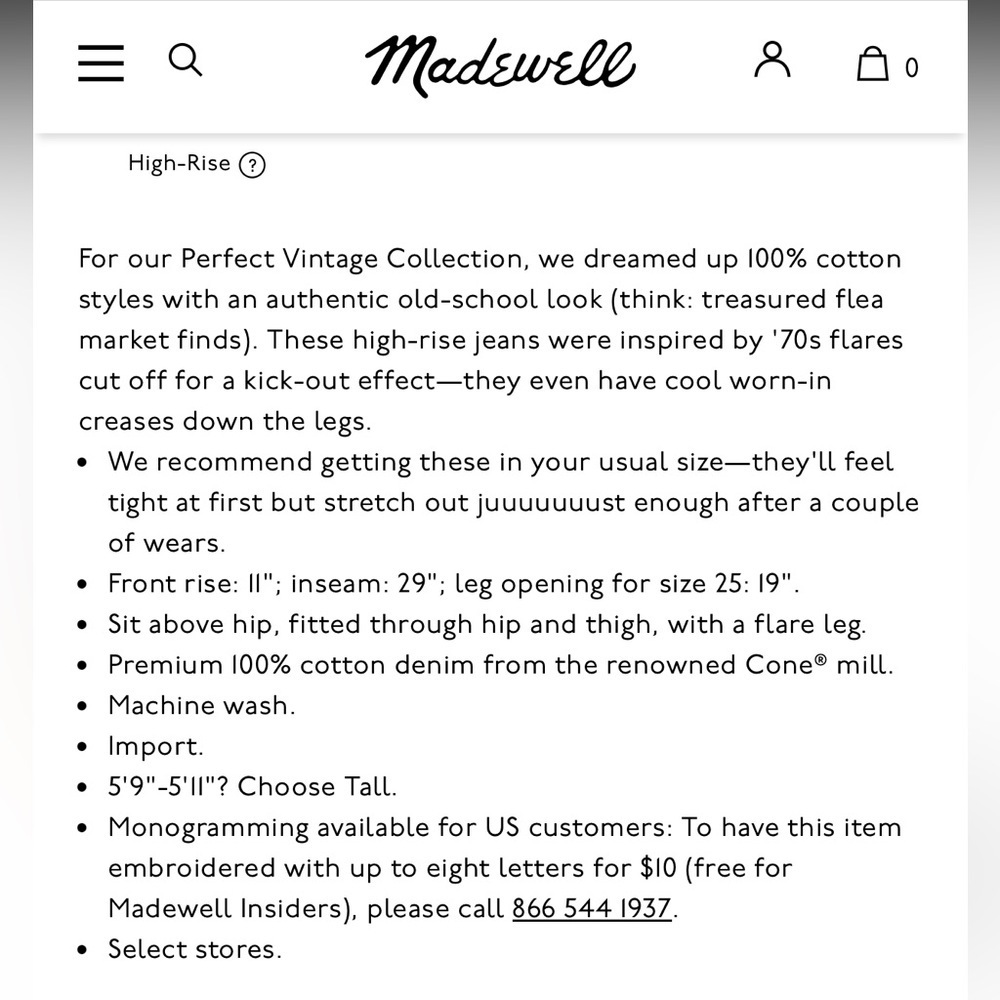 Madewell Rigid Flare Jeans Size 31 - Picture 2 of 9